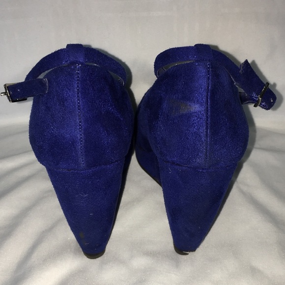 Mix No6 Royal Blue Wedges Size 6 - Picture 4 of 6